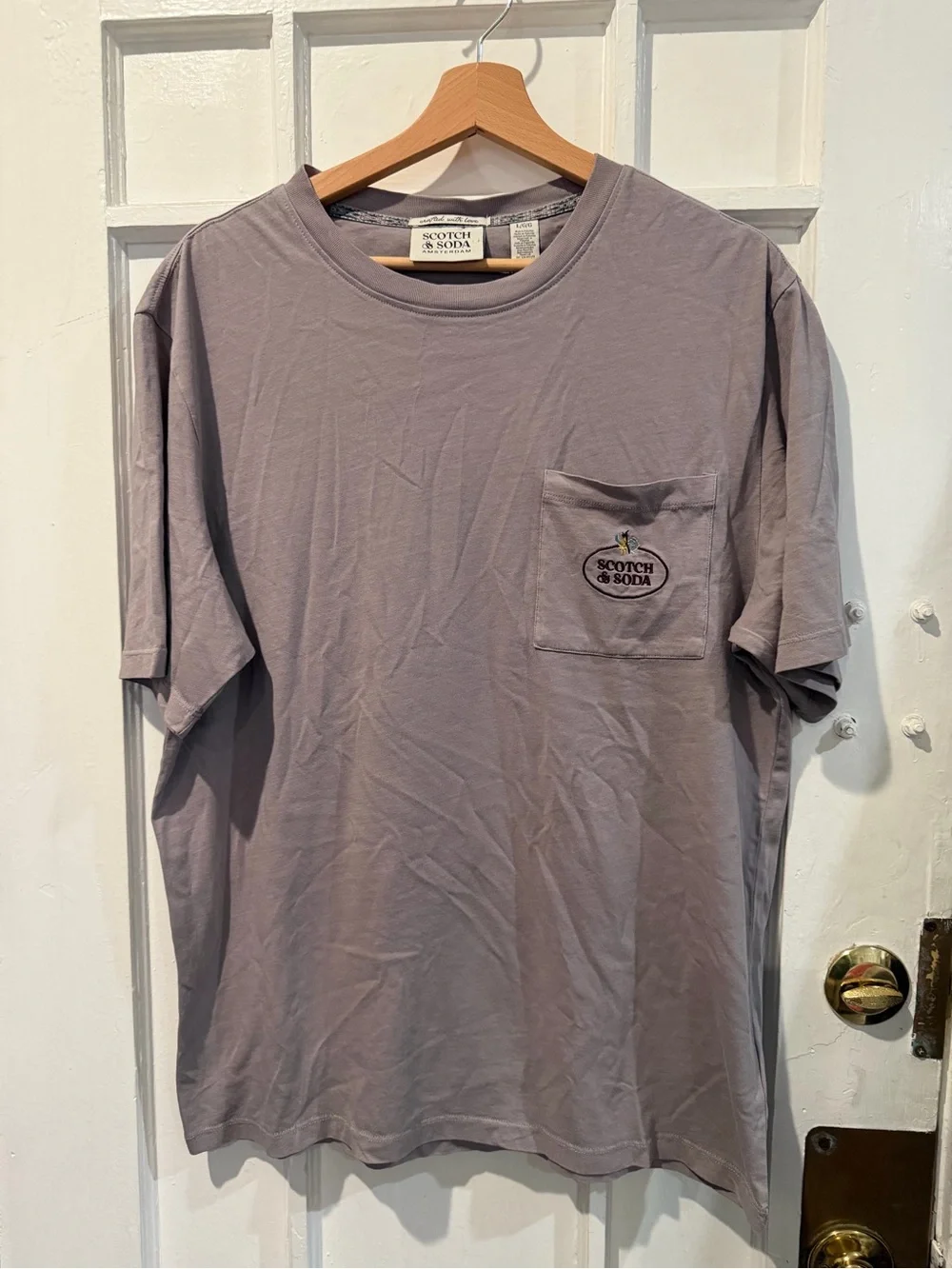 Scotch & Soda Short-Sleeve Pocket Tee in Dusty Lavender